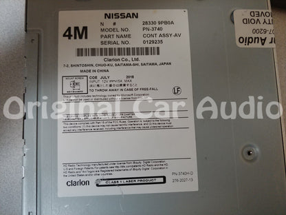2017 - 2020 Nissan Pathfinder Infiniti QX60 OEM AM FM Single CD Player Block