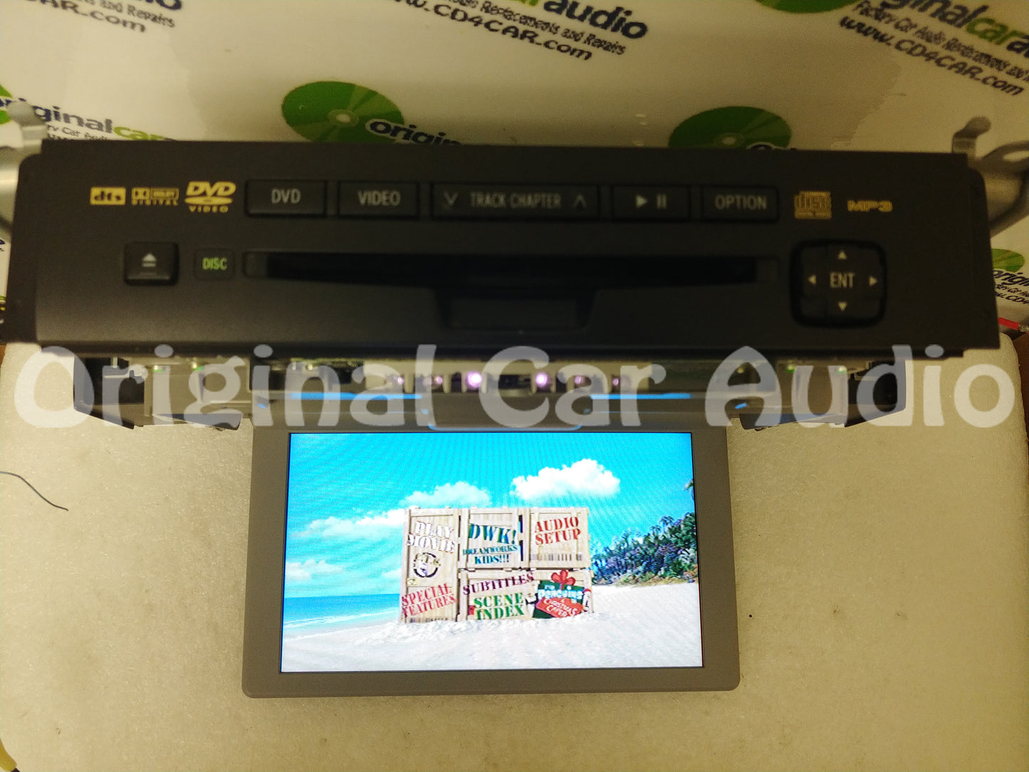 Toyota Sienna overhead MP3 DVD player grey w/out bezel trim