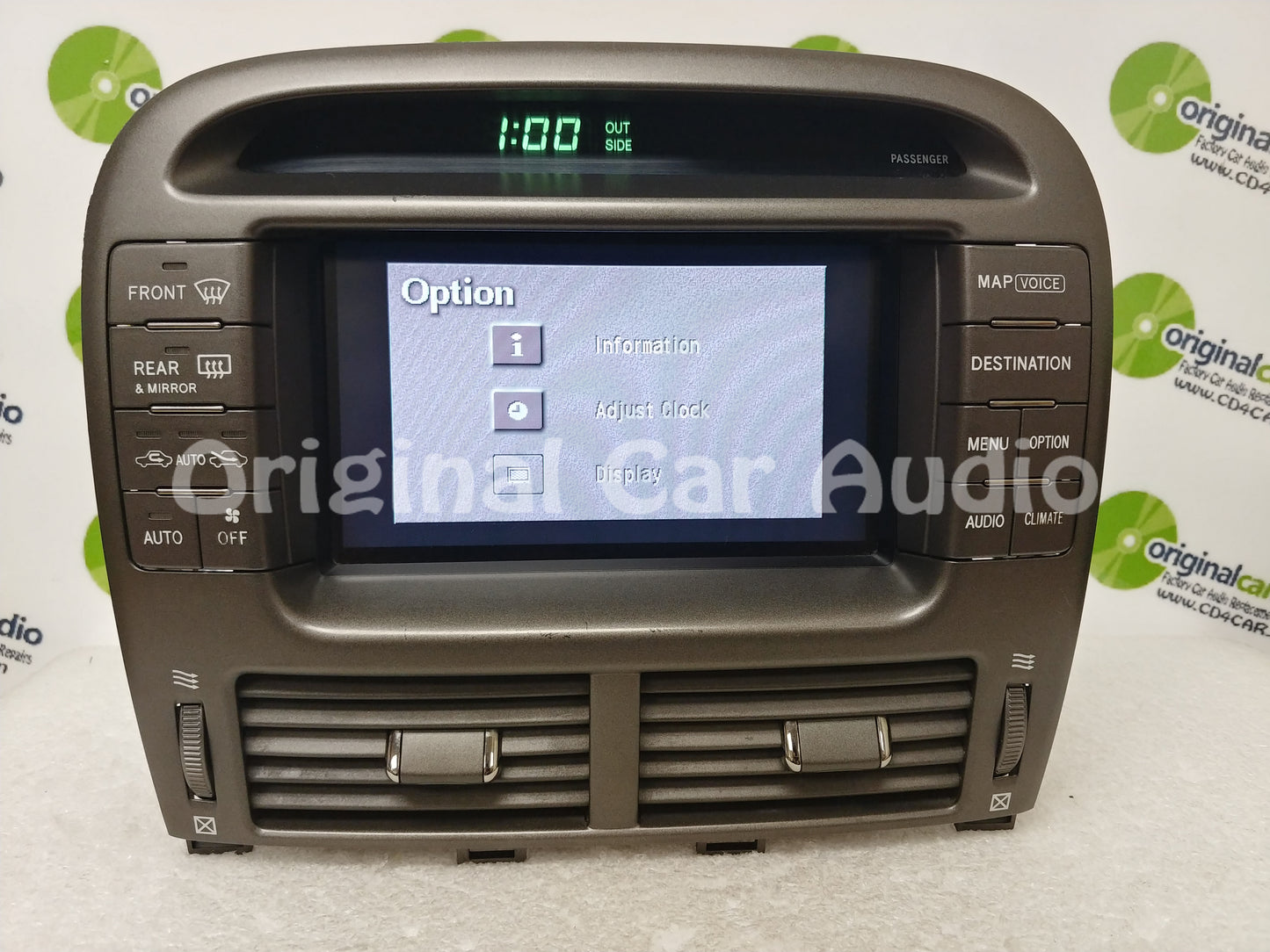 2001 - 2004 Lexus Ls430 Navigation gps screen lcd display monitor bezel oem