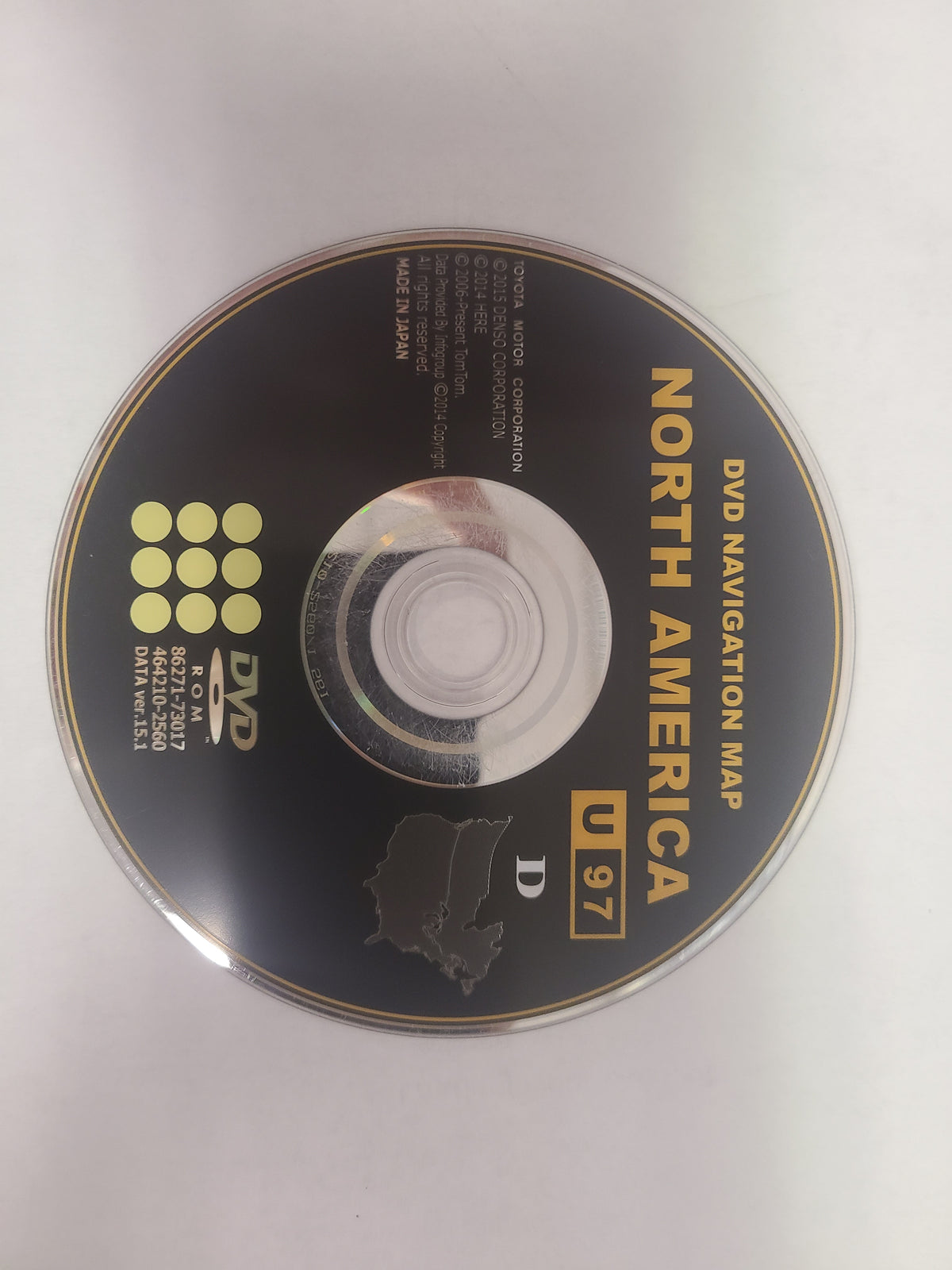Toyota Lexus Navigation Map DVD 86271-73012 DATA Ver. 15.1 U98 2017 Update