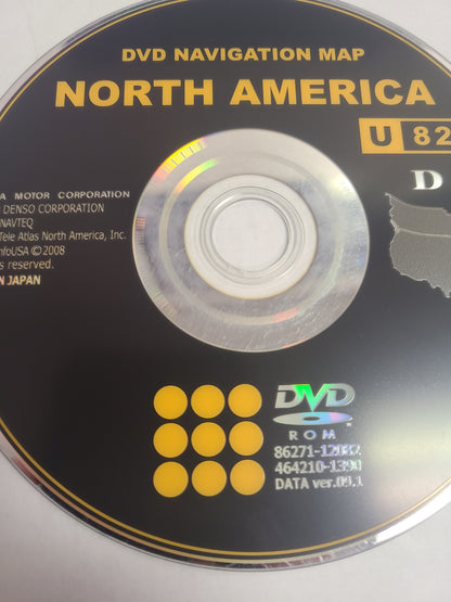 Toyota Lexus Navigation Map DVD 86271-12082 DATA Ver. 09.1 U82