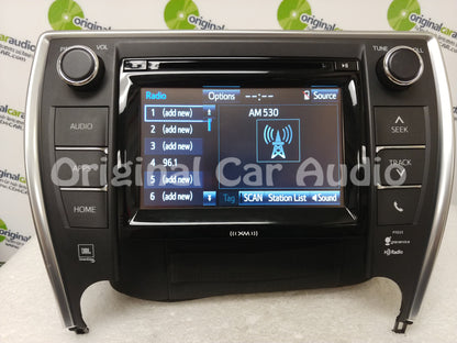2015 - 2017 Toyota Camry OEM AM FM XM HD Touch Screen JBL Radio Gracenote P11223