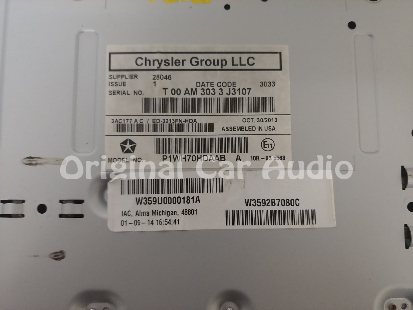 2013 - 2017 Dodge Chrysler OEM Rear Entertainment DVD Overhead Display Screen