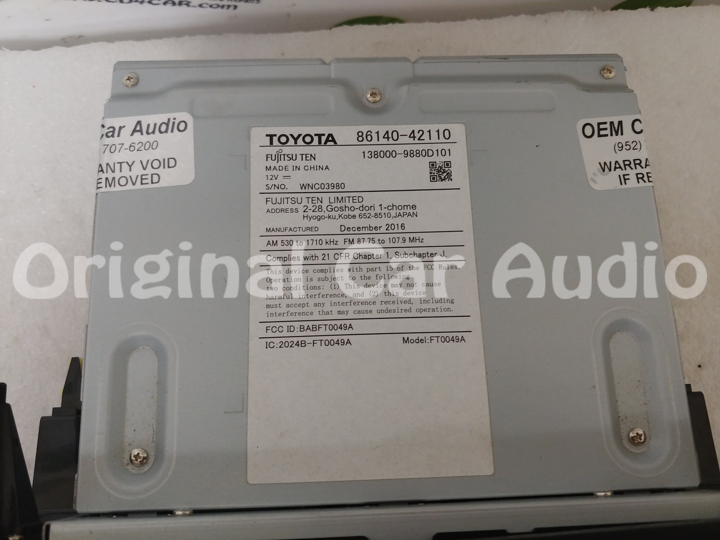 2013 - 2018 Toyota Rav4 AM FM Radio OEM Touchscreen Bluetooth Unit 100573