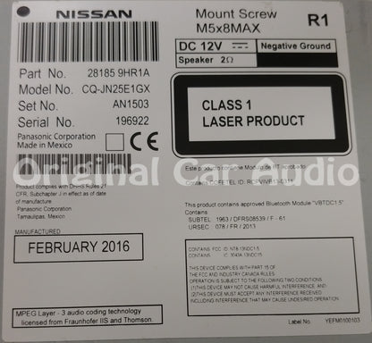 2015 2018 Nissan ALTIMA OEM NissanConnect AM FM Radio CD Player