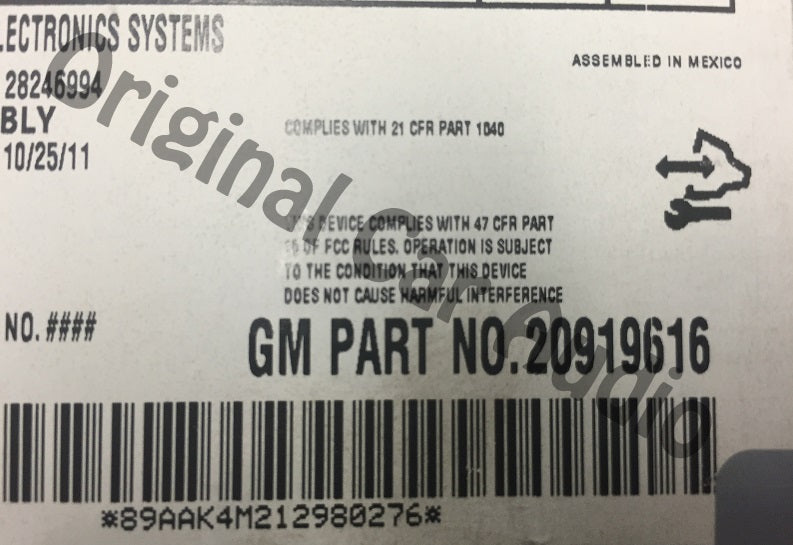 Chevrolet Chevy radio single CD player MP3 AM FM OEM Stereo