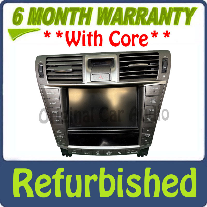 Refurbished 2007 - 2009 Lexus LS460 Navigation Radio CD Player Receiver Display Climate Control Audio Radio