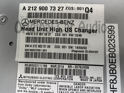 2012 - 2014 Mercedes Benz OEM C218 CLS550 6 Disc Changer Navigation Multi Media Six CD Radio Receiver