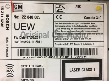 PRE-PROGRAMMED 2012 - 2013 Chevrolet GMC Buick OEM Navigation Single CD AM FM MP3 Radio Receiver Block