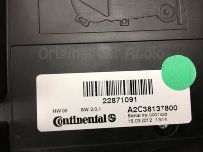 2012 - 2013 Buick Verano OEM Navigation Radio CONTROL PANEL ONLY