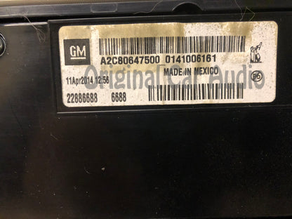 2013 - 2015 Chevrolet Volt OEM Radio Dash Panel Bezel FACEPLATE ONLY