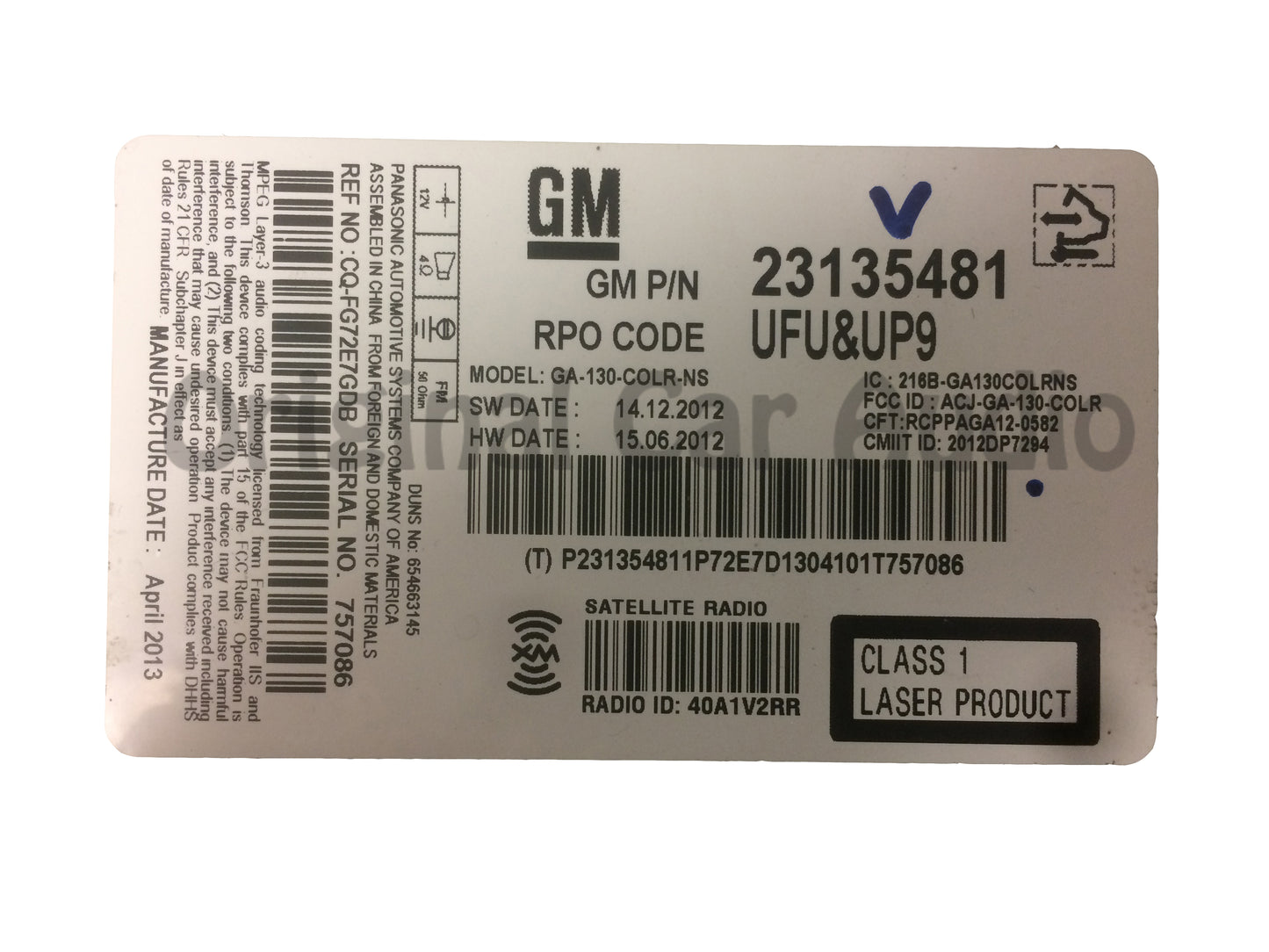 Pre-Programmed 2013 Buick Chevrolet GMC Camaro Cruze Equinox Terrain Verano OEM MyLink AM FM MP3 CD Stereo Receiver