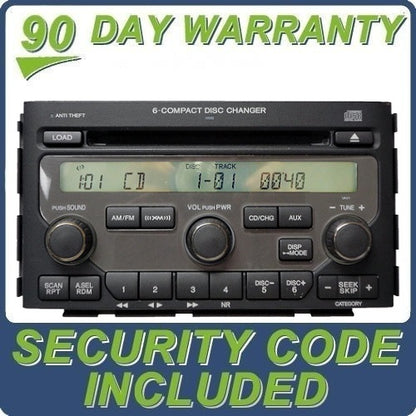 Honda Pilot XM Radio Satellite Stereo AUX Input 6 Disc CD Changer Player 1TV9 39100-S9V-A610