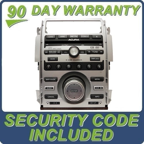 2005 2006 2007 2008 06 07 08 Acura RL XM Satellite Radio Stereo MP3 DVD 6 Disc CD Changer 4XL2 4XL0 39100-SJA-A02 39100-SJA-A002