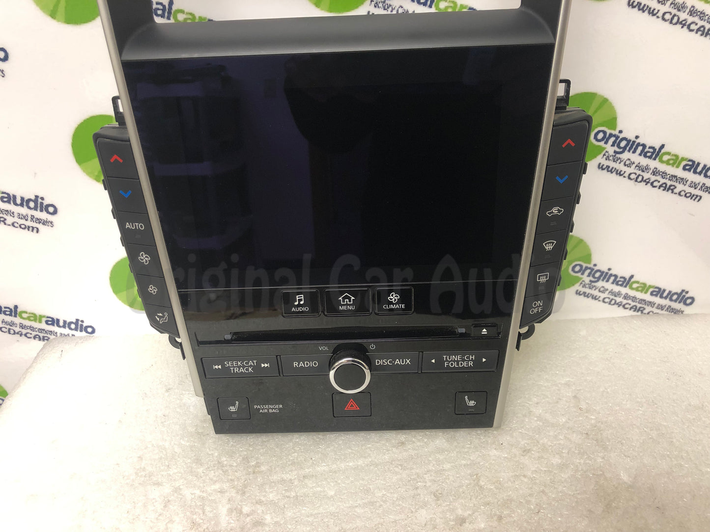 2014 - 2020 Infiniti Q50 OEM Navigation Radio Control Panel Touch Screen Climate Control w/Heated Seats BEZEL ONLY