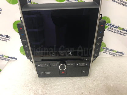 2014 - 2020 Infiniti Q50 OEM Navigation Radio Control Panel Touch Screen Climate Control w/Heated Seats BEZEL ONLY