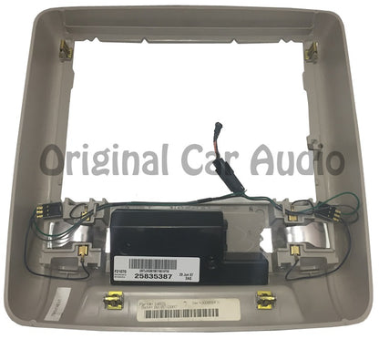 GMC overhead console base LIGHT GREY bezel for DVD display w/dome lights