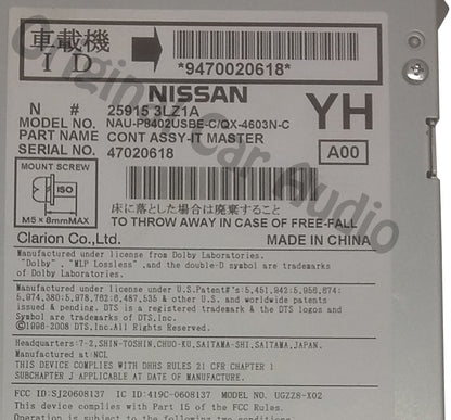 2013 - 2015 Infiniti OEM Bose Stereo XM USB Radio CD Player Navigation Receiver