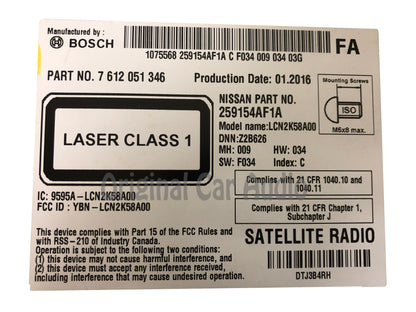 Refurbished 2013 - 2019 Nissan Sentra OEM Touch Screen Navigation Multi Media Radio Receiver