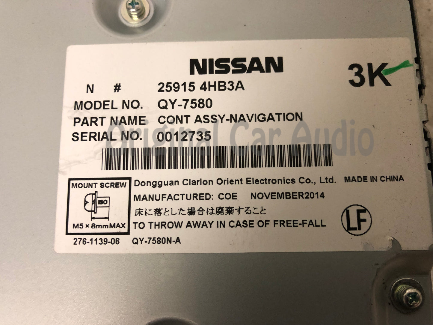 MERGED||2014 - 2016 Infiniti Q60 OEM Navigation Control Assembly Module