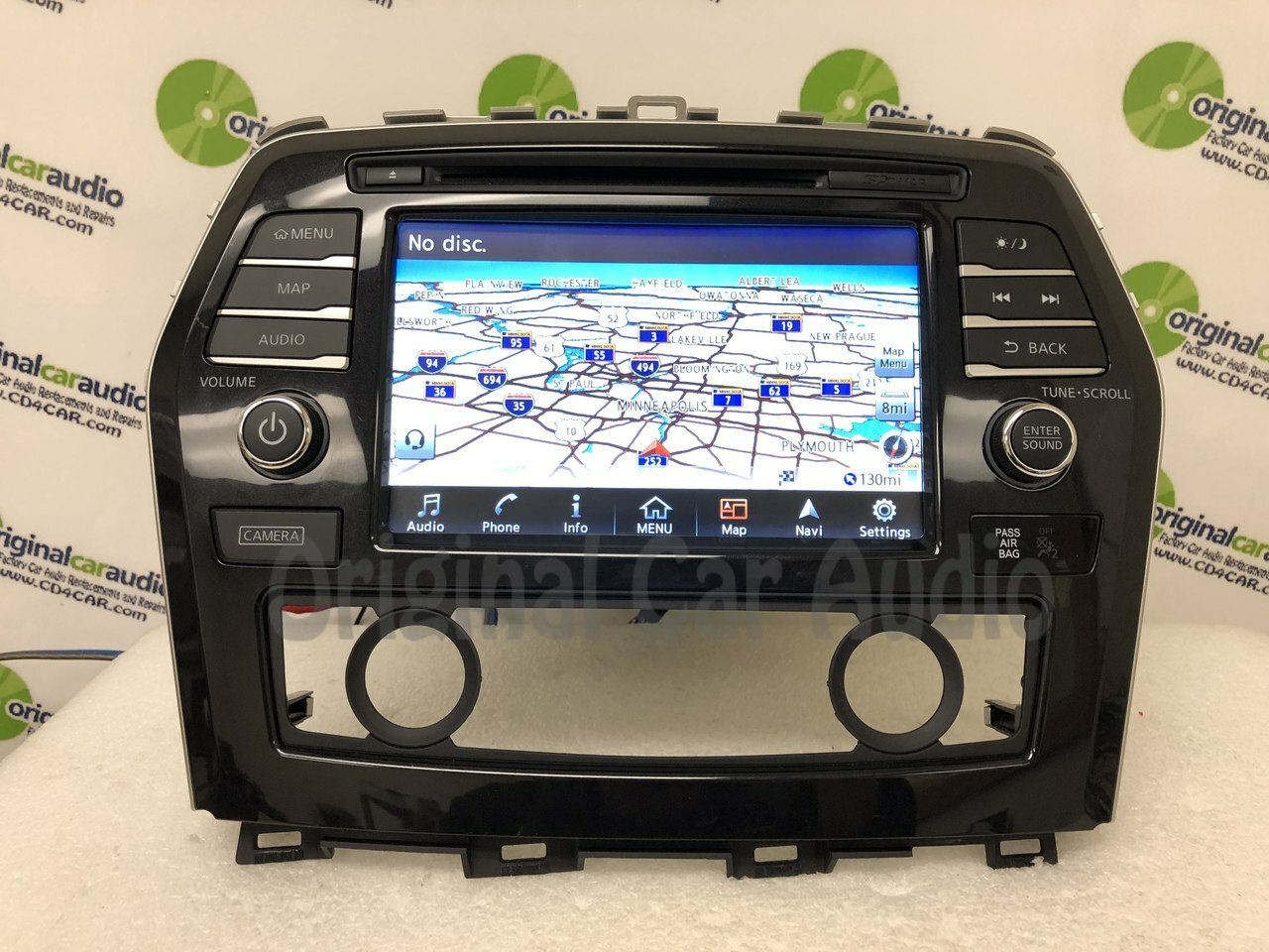Reman 2016 - 2018 Nissan Maxima OEM NON-BOSE Touch Screen Navigation AM FM XM Receiver