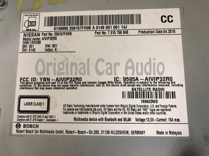 Refurbished 2017 - 2019 Nissan Rogue OEM Navigation GPS CD AM FM SAT Radio Multi Media Receiver