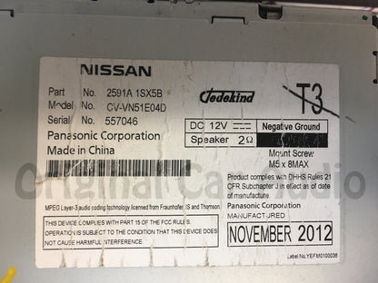 2012 - 2014 Nissan Murano OEM AM FM Radio Single Disc CD Player Receiver