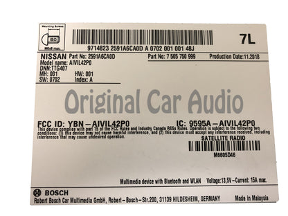 Repair 2019 - 2020 Nissan Altima Radio Receiver Touch Screen Volume REPAIR SERVICE ONLY