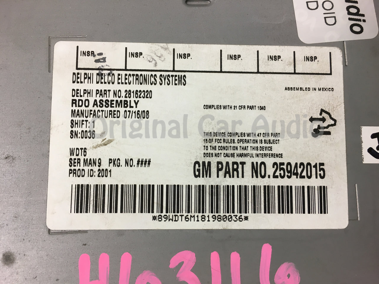 New Unlocked GMC Chevy DELCO Radio AUX CD Player