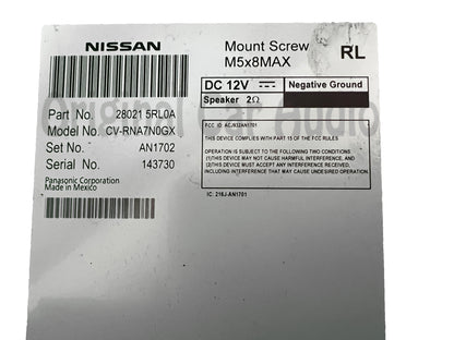 2018 - 2023 Nissan Kicks Versa OEM Display Audio Multi Media Bluetooth Radio Receiver