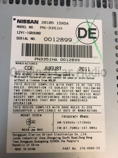 2011 - 2014 Nissan Murano OEM AM FM Radio CD Player Receiver