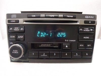 00 01 02 03 Nissan Maxima Radio, Tape and 6 CD player BOSE