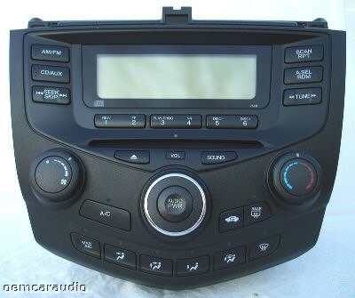 2003 - 2007 Honda Accord Radio and CD Player LX 4DR 2AC0