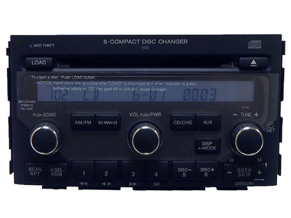 NEW Honda Pilot XM Radio Satellite Stereo AUX Input 6 Disc CD Changer Player 1TV9 39100-S9V-A610