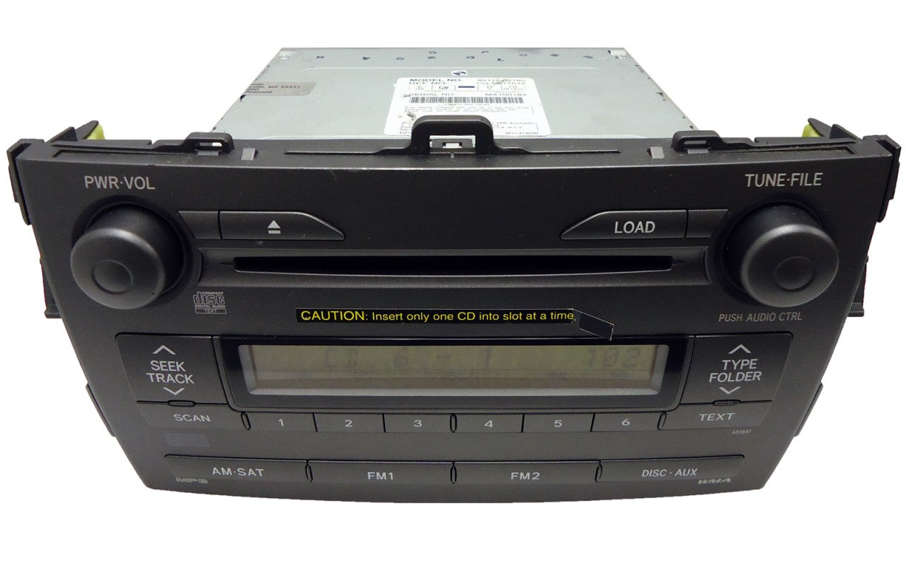 NEW 09 2009 2010 10 2011 11 Toyota COROLLA Radio MP3 WMA SATELLITE XM Sirius Stereo 6 Disc CD Changer Player A51847