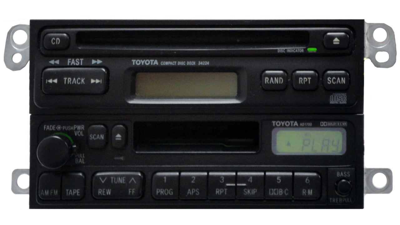 90 91 92 93 94 95 96 97 98 99 Toyota Celica 4Runner Camry Radio Tape Disc CD Player AD1700 34224 1990 1991 1992 1993 1994 1995 1996 1997 1998 1999
