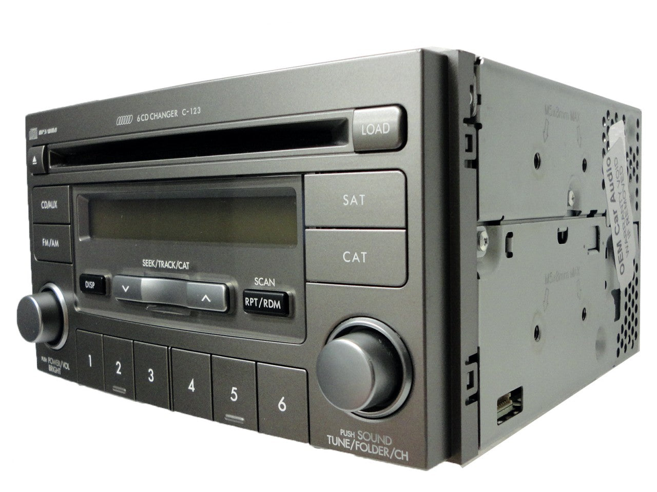 07 08 Subaru FORESTER IMPREZA Radio XM Satellite 6 Disc CD Changer Player MP3 WMA C123 C-123 Stereo 2007 2008 86201-SA350 PF-2851B-A