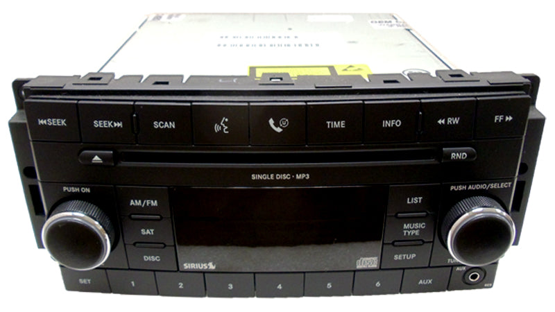 2007 - 2013 JEEP CHRYSLER DODGE OEM Sirius Satellite XM AM FM Radio AUX MP3 CD Player Receiver RES
