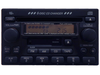 NEW Honda Accord CR-V Prelude Odyssey S2000 Radio, Tape and 6 CD Changer 1999 2000 2001 2002 2003 2004 2005 2006