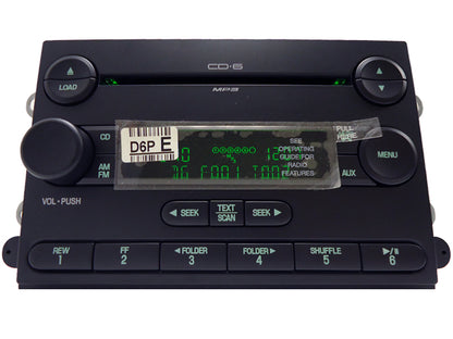 NEW 2007 Ford FREESTYLE 500 FIVE-HUNDRED Mercury MARINER MONTEGO OEM AM FM Radio AUX MP3 6 Disc CD Changer Player Stereo Receiver