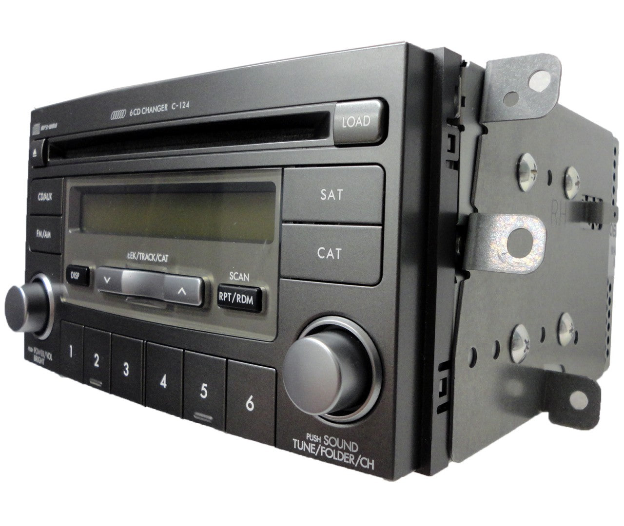 07 08 Subaru FORESTER Radio XM Satellite 6 Disc CD Changer Player MP3 WMA C124 C-124 Stereo 2007 2008 86201-FE250 PF-2868A-A
