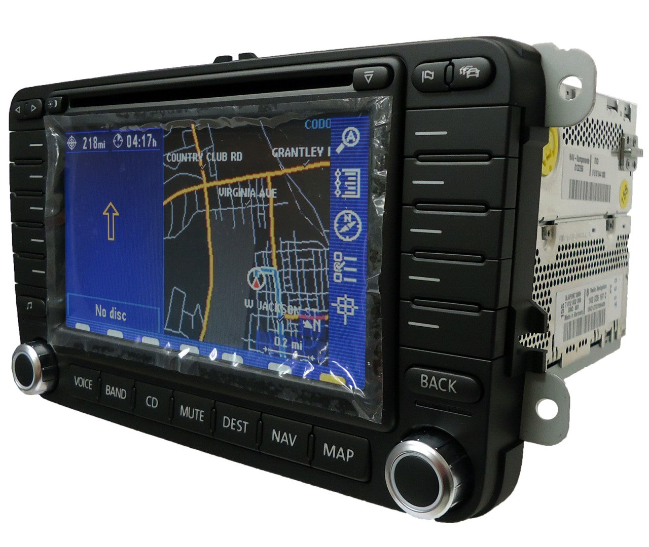 NEW VW Volkswagen Jetta Passat Rabbit Golf GTI EOS Tiguan Navigation GPS Radio Stereo DVD LCD Screen Display Screen 1K0035197C BNO 881 1K0035197CX 1K0035197D 1K0035197DX 2005 2006 2007 2008 2009 With Antenna