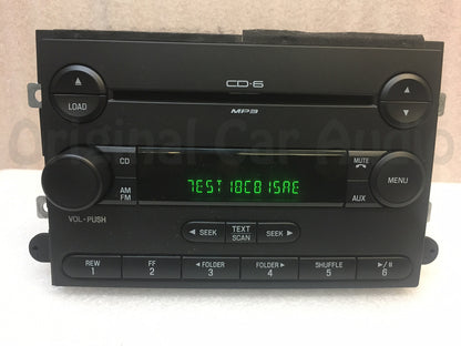 2006 2007 Ford Fusion Mercury Milan AM/FM 6 Disc Changer MP3 CD Player