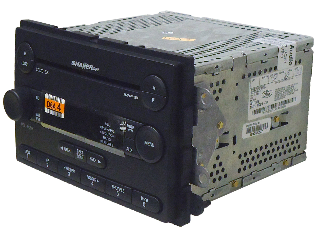 2007 2009 Ford MUSTANG Radio AUX MP3 6 Disc CD Changer Sirius Satellite SHAKER 1000