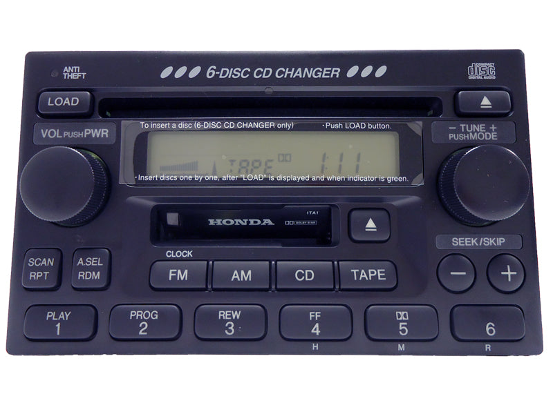 BRAND NEW FACE Honda Accord Civic CRV Radio Tape and 6 Disc CD Changer 1998-2005