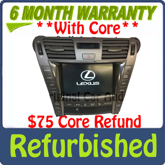Refurbished 2007 - 2010 Lexus LS460 LS600HL Multi-Display Navigation GPS HDD Touch Screen w/Climate Control