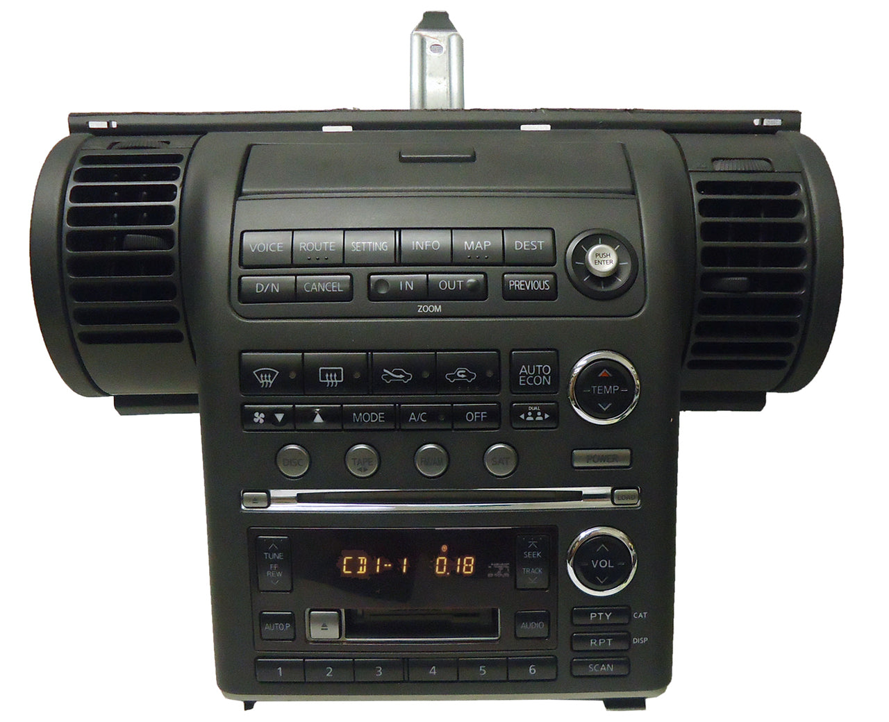 2003 2004 INFINITI G35 G-35 GPS Navigation Radio Stereo 6 Disc Changer CD Tape Player 28188AC360 Black