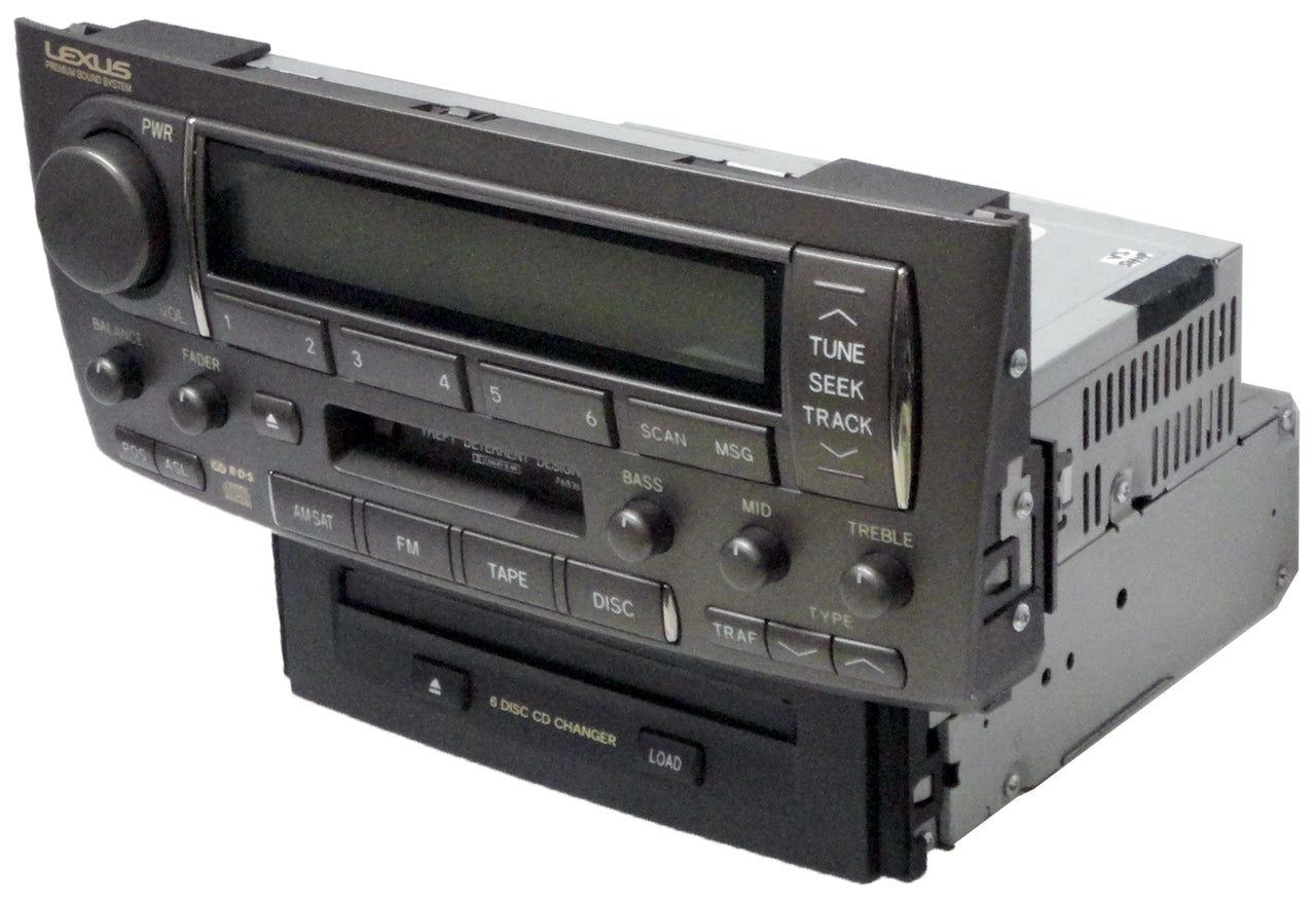 2004 - 2006 LEXUS LS430 OEM Satellite XM Stereo Cassette Tape Player 6 Disc Changer Receiver P6836