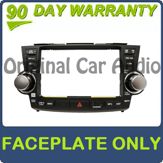 08 09 10 E7014 E7015 E7016 TOYOTA HIGHLANDER Factory JBL Navigation Radio FACEPLATE Replacement 86121-48310 2008 2009 2010