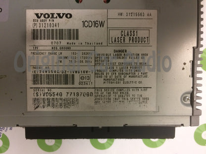 2007 - 2010 Volvo C30 V70 OEM Single CD AM FM MP3 Radio Receiver